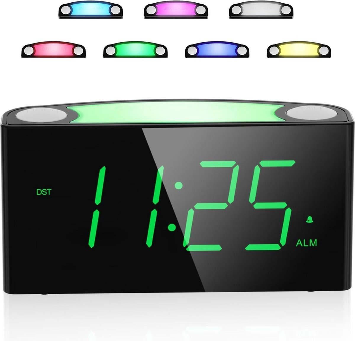 QPFO® Digitale Wekkerradio met Groot Display - Verstelbare Helderheid en Geluidsvolume - Snooze Functie - Geschikt voor Slechthorenden