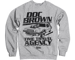 Back to the Future Doc Brown Time Travel Agency-sweatshirt, heathergrijs