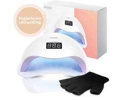 Moods Gellac - Professionele Nagellamp- UV Lamp Gelnagels - Gellak Lamp - Nageldroger - Bedienbaar met Knoppen - Krachtige LED Lamp - Wit