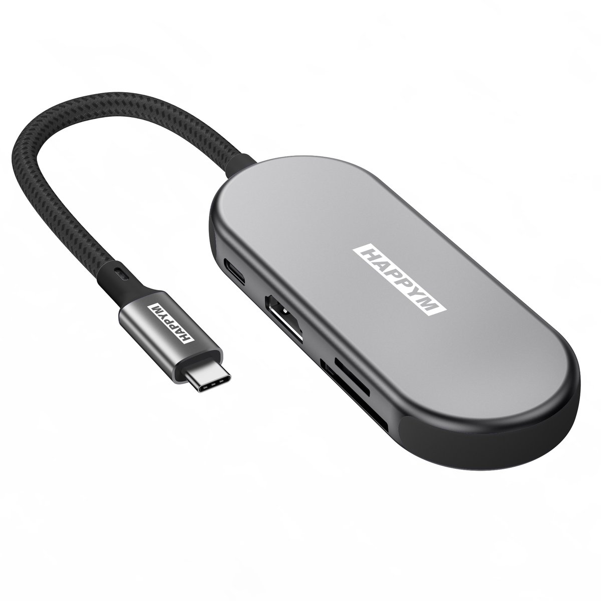 USB-C Hub 7-in-1 – 4K 60Hz HDMI – PD 100W – 3x USB 3.0 5Gbps – SD TF Kaartlezer – Laptop Tablet