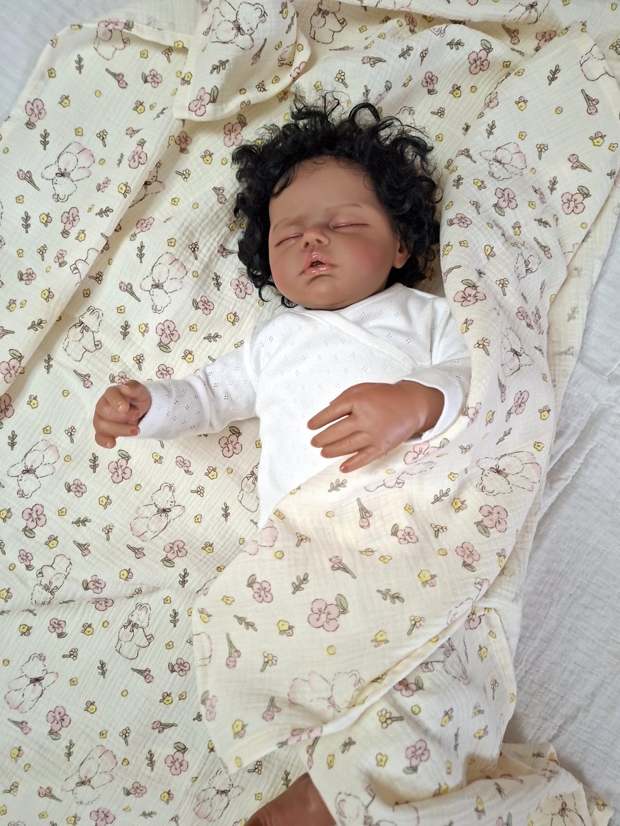 Oogappel Lieve Beer Hydrofiel Cottonsoft Grote Swaddle Inbakerdoek XL 120x120 cm-Hydrofiele Luier-Kraam Cadeau-Licht Geel-Multicolour