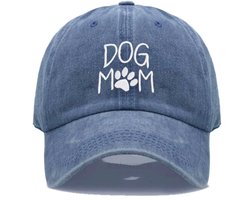 DreamPawz - Dog Mom Pet - Pet voor Hondenliefhebbers - Geborduurd - Verstelbaar - Cadeau - Blauw