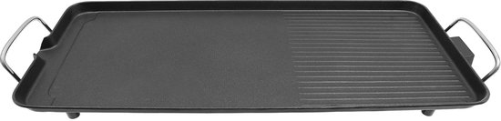 Elektrische Grill - Barbecue - Tafelgrill - Bakplaat - Grillplaat - 1500W - Anti-aanbaklaag - 5 Temperatuurstanden - Groot Grilloppervlak 68x28cm - Voor Binnen en Buiten - Rookvrij - Gezond Grillen - Zwart - EU Stekker - Makkelijk & Snel — afbeelding 3
