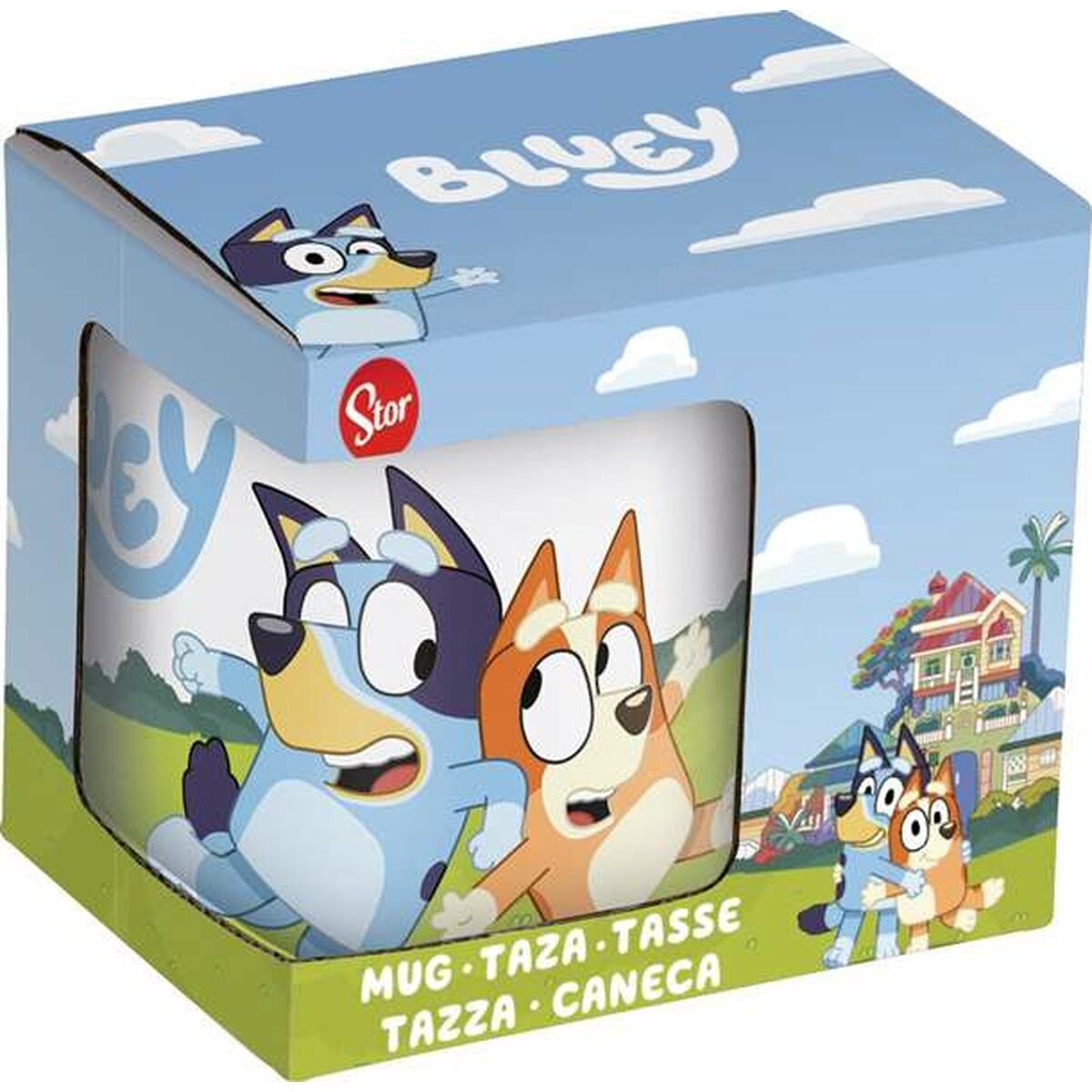 Stor Safta bluey 325ml mok transparant