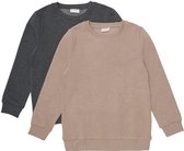 Minymo Kinder Sweatshirt Boys (2-Pack) 6057 Fossil -134