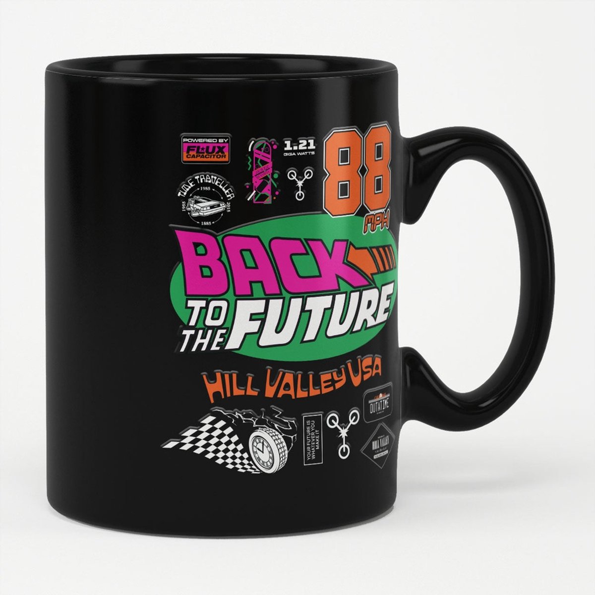 Back To The Future Tasse/Kaffeebecher Retro Icons Mug Black