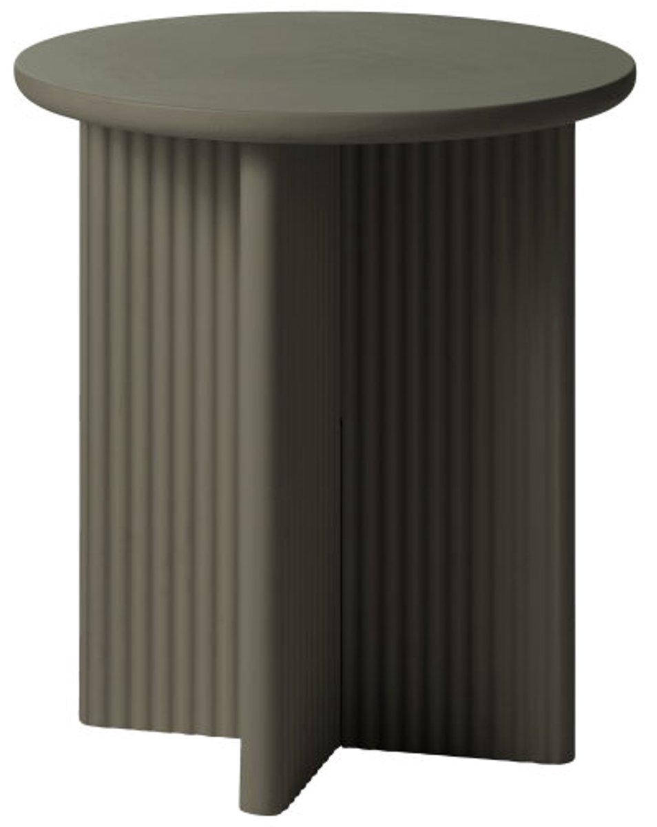 Meubelplaats Bijzettafel Palma rond Ø50 cm - Olijfgroen