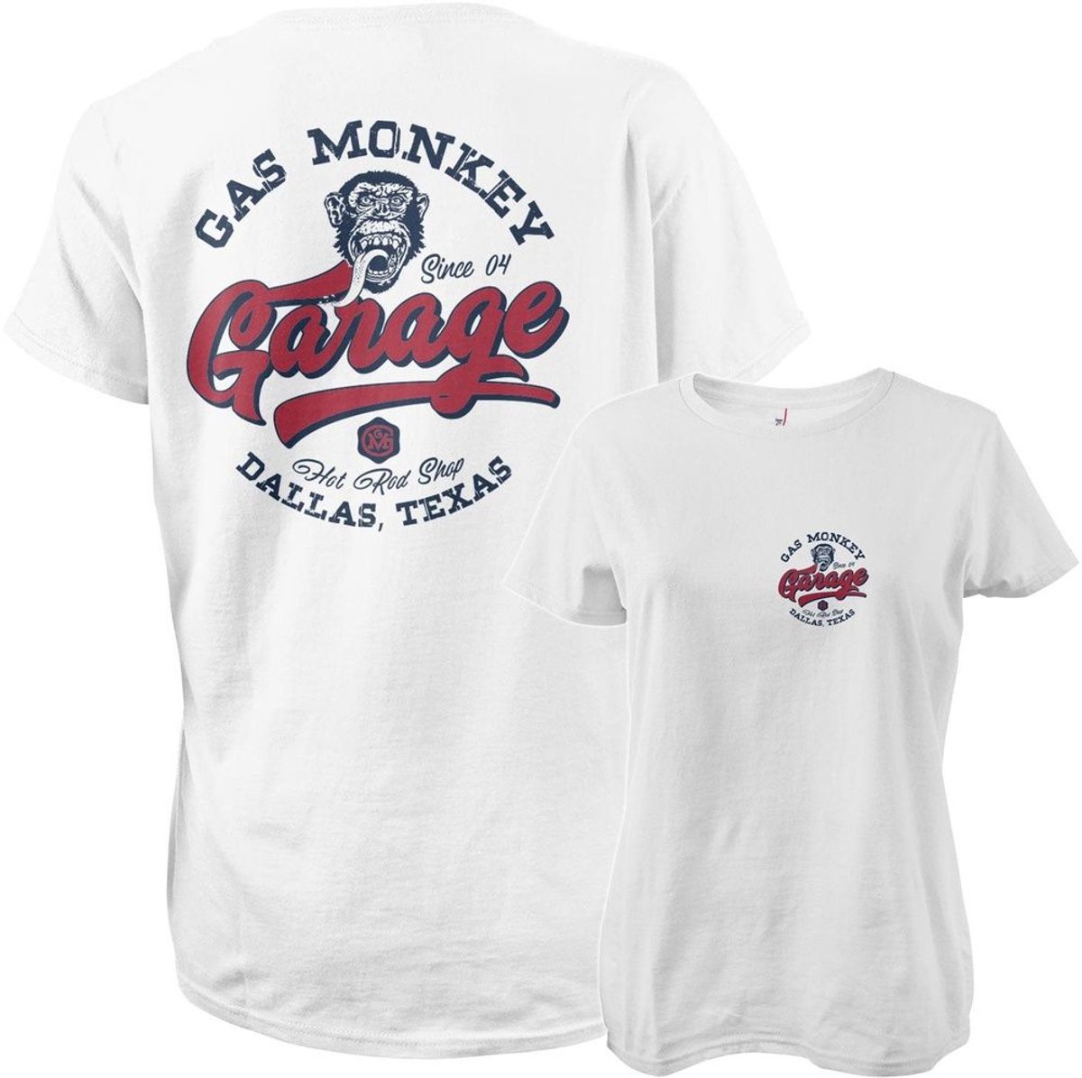 Gas Monkey Garage Dames GMG Hot Rod Shop-logo Girly T-shirt GMG-5-GMG104-H57-5