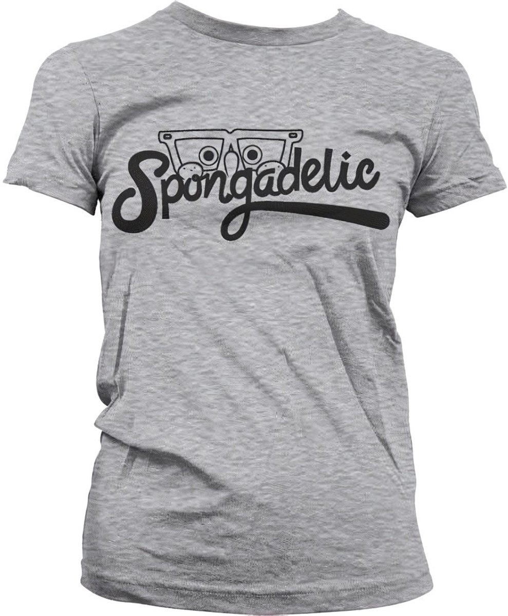 SpongeBob SquarePants Spongadelic Girly T-Shirt Damen Heather-Grey-XL