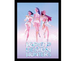 KPop Demon Hunters Trio Unisex Ingelijste Afbeelding - gekleurd - Standard