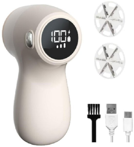 Pluizentondeuses - Elektrische Pluizenverwijderaar - 3 Snelheden + Krachtige Motor - 1 - Geschikt Voor Thuis En Reizen Wit