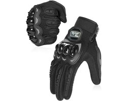 EXCITAT Motorhandschoenen - Volledige vinger touchscreen handschoenen - Geschikt voor motorraces, ATV, bergbeklimmen, jagen, motorcross en andere buitensporten - Zwart - Maat M