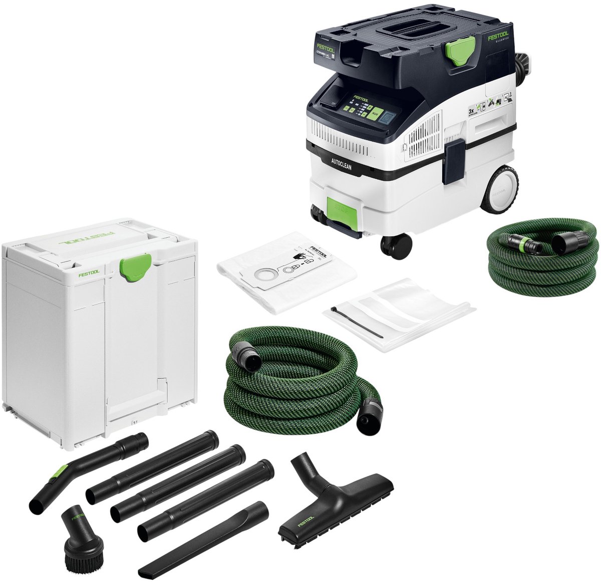 Festool CTM MIDI I AC CLEANTEC mobiele afzuigunit 1200 W 15 l stofklasse M + schoonmaakset voor vakmensen