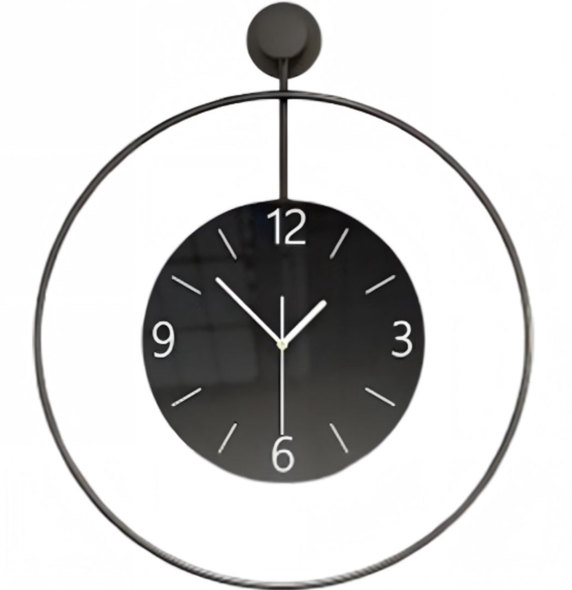 Klok - Wandklok Modern - Klokken - Industrieel - Zwart
