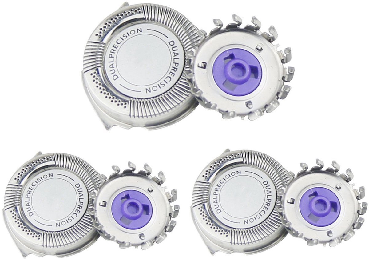3 Scheerkoppen geschikt voor Philips HQ8 HQ8445 HQ8825 HQ8845 HQ8850 HQ7310 HQ6070 AT800 AT798 – Scheerkoppen set – Scheer opzetkoppen – Shaving blades – 3 stuks