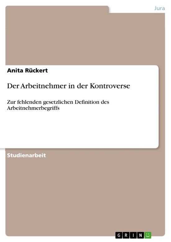 Der Arbeitnehmer in der Kontroverse - cover