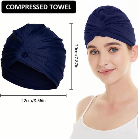 ITODA Badmuts Voor Dames – Tulbandmodel Met Oorbescherming, Antislip, Elastisch, Geschikt Voor Lang En Kort Haar, Roze, One Size