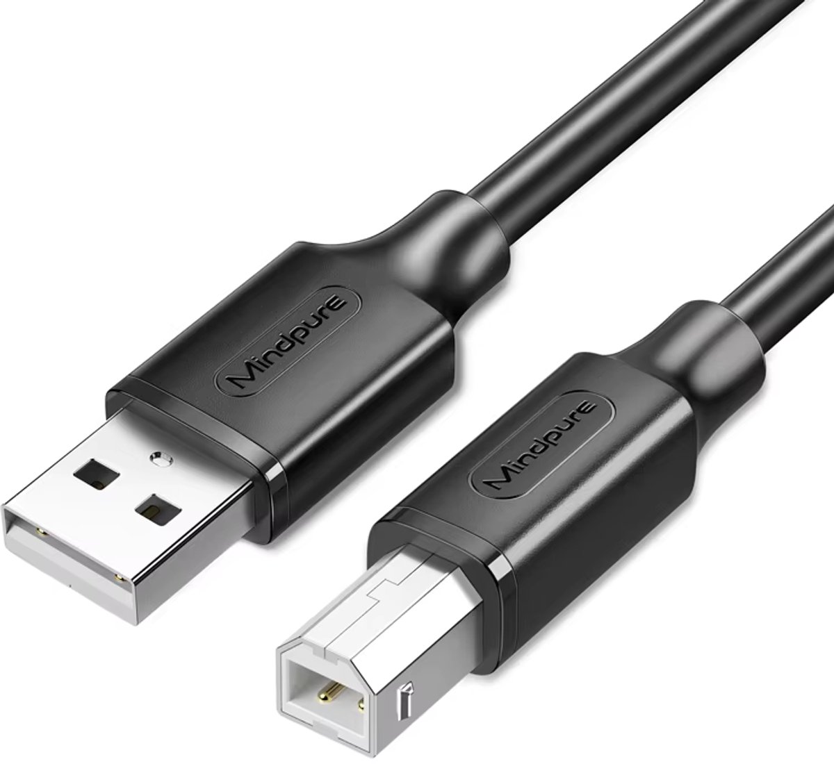 Mindpure - Printerkabel - Printer kabel USB A Naar USB B - USB 2.0 - Zwart - 2 Meter