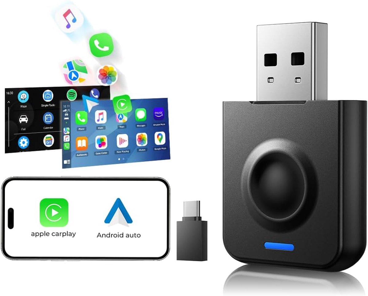 Draadloze CarPlay-adapter voor moeiteloze verbindingen in de auto - Upgrade naar draadloos met gemak
