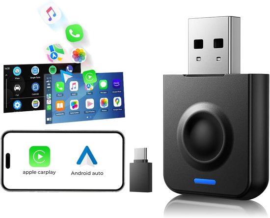 Draadloze CarPlay-adapter voor moeiteloze verbindingen in de auto - Upgrade naar draadloos met gemak