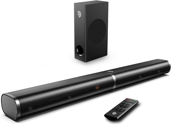 Soundbar 2.1-kanaal 190W met Subwoofer en Bluetooth Zwart - Soundbar - €110,44