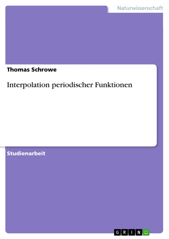 Interpolation periodischer Funktionen - cover