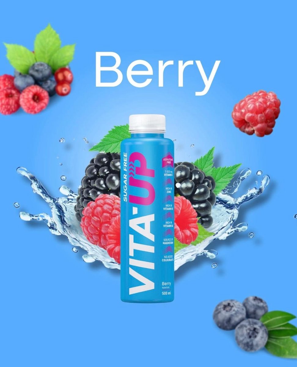 Water Vita-Up - Berry - Sugar/Aspartame Free - Vitamins B - C - D - Magnesium - Zinc