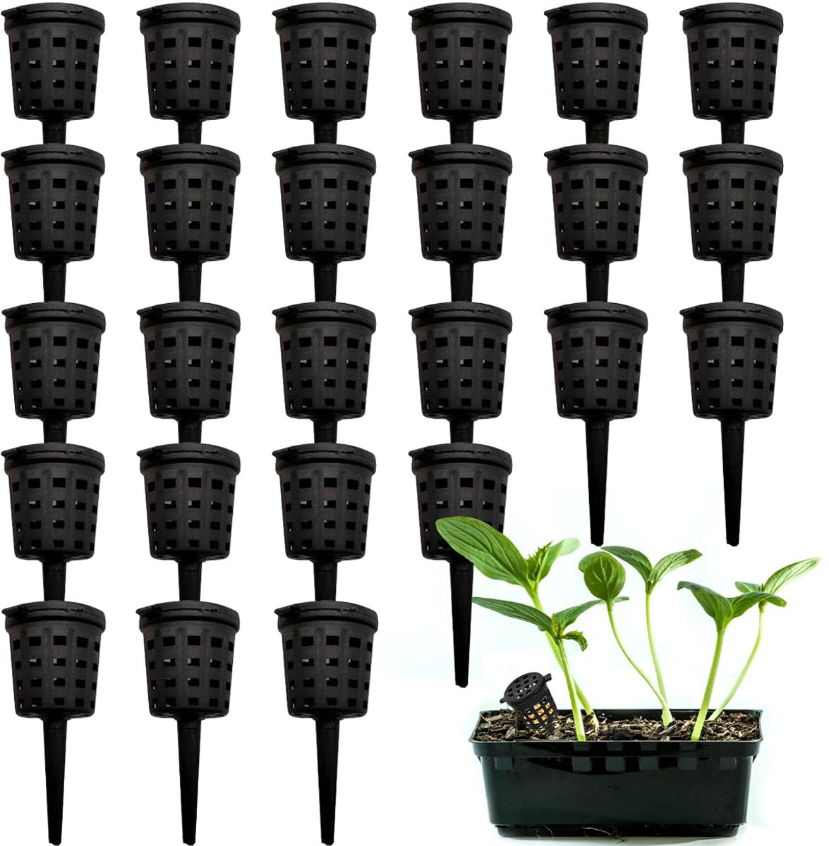 Kunststof Meststofdoos - Deksel Mand - Bonsai Gereedschap - 25 Stuks Draagbare Bonsai Tool - Meststofafdekking Voor Landbouw Tuinplanten