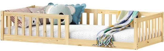 MKSS® Grondbed - Huisbed - Bed - 98x40x205cm - Natuurlijk