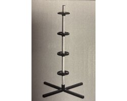 Velgenstandaard - Bandenstandaard - Bandbreedte tot 225 mm - Wielboom - Bandenrek - Velgenboom - Voor 4 Banden - Voor gangbare autovelgen - Draagvermogen 100 kg