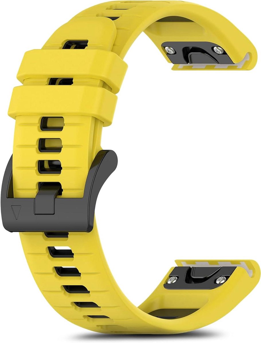 Allecto plus - Siliconen armband Quickfit 22 mm, zacht en ademend, verstelbaar, sportreserveband, compatibel met diverse Garmin horloges