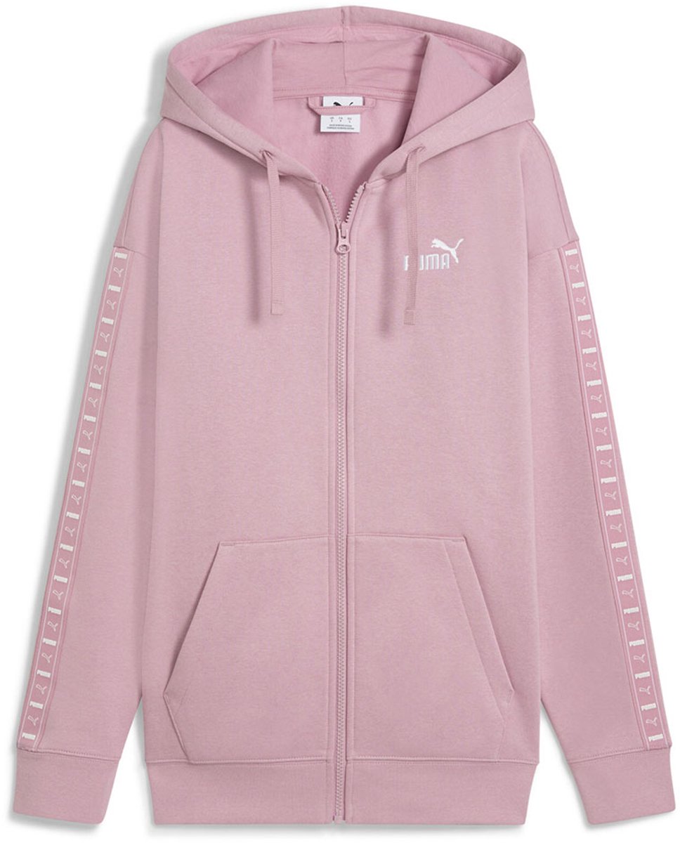 Puma Ess Tape Relaxed Fit Sweatshirt Met Rits M Vrouw Roze