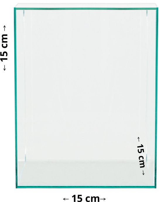 Volglas aquarium - Klein Vierkant Aquarium - 15x15x15cm