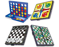 Portable Travel Games - 4 in a Row - Familie Bordspellen - Internationaal Schaak - 4PCS
