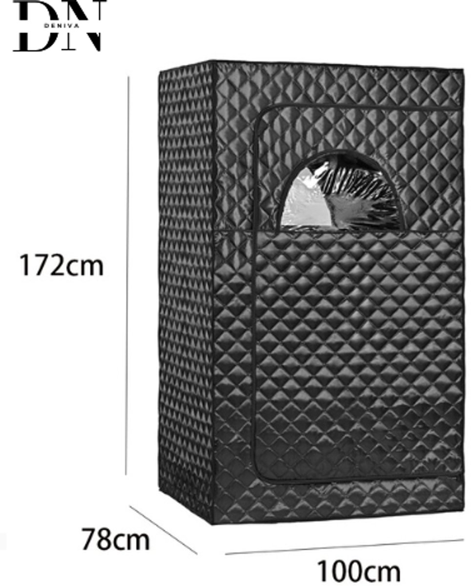Deniva – Draagbare Stoomsauna - 2L - 1000W - Opvouwbare Home Spa Tent - Ontspanning, Detox & Sauna Thuis - Met Afstandsbediening thumbnail 3