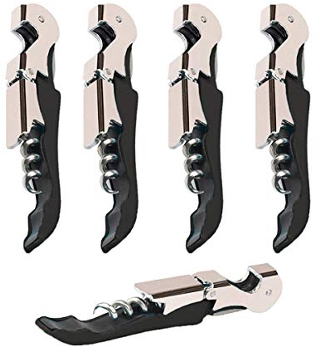 Professionele 4-pack kelner kurkentrekker set voor wijnliefhebbers