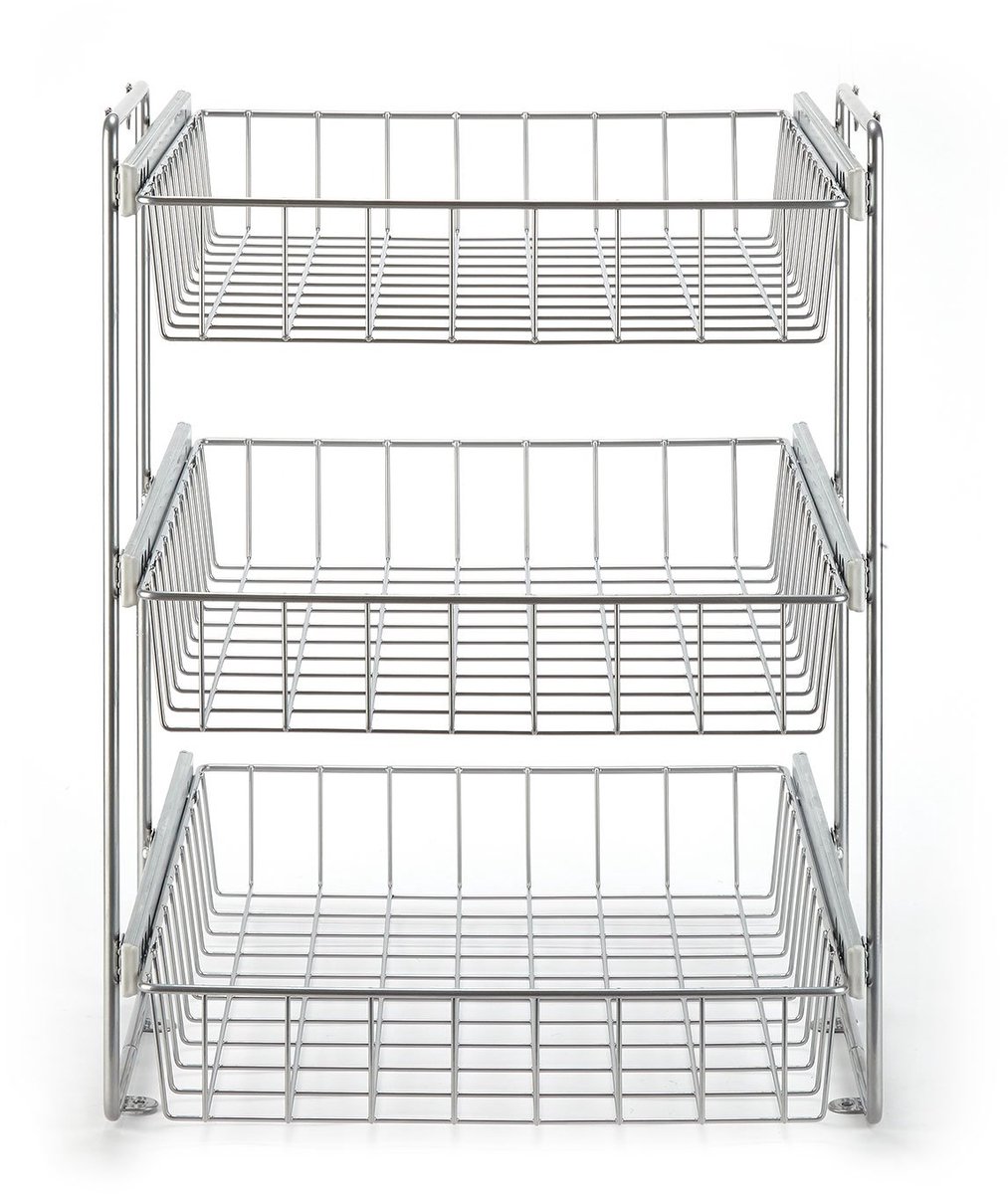 Ibenzoa® Keuken kastlade met drie etages en eenvoudig te monteren combisysteem