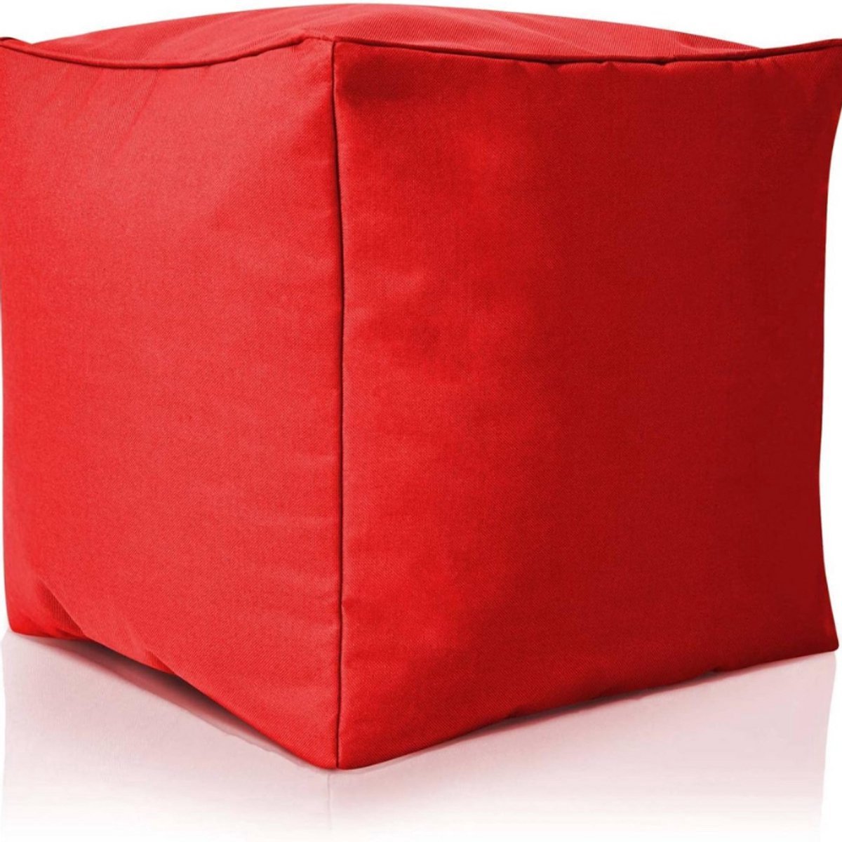 Thuys Zitzak Kruk 40x40x40 cm – Poef met EPS Vulling – Voetenbank – Zitkussen voor Kinderen & Volwassenen – Rood