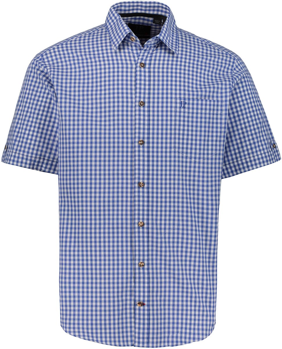 JP 1880 - Heren - Overhemd traditioneel kostuum kentkraag Modern-Fit - Lichtblauw - Maat L