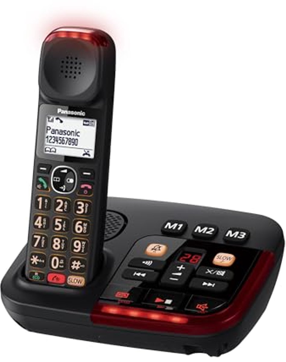 Digitale draadloze telefoon met antwoordapparaat en hoog volume