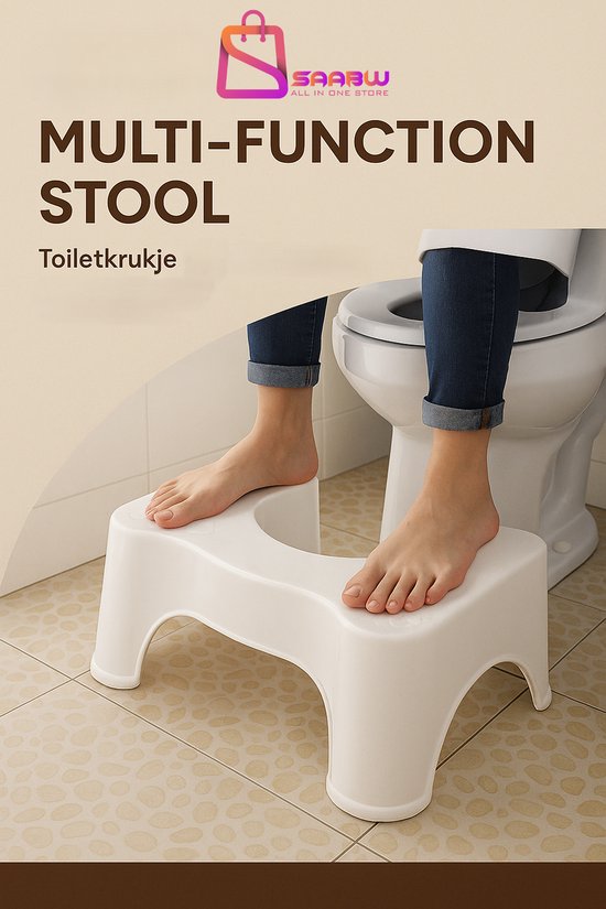 Toilet Voetensteun Ergonomische Kruk voor Natuurlijke Houding - Bol