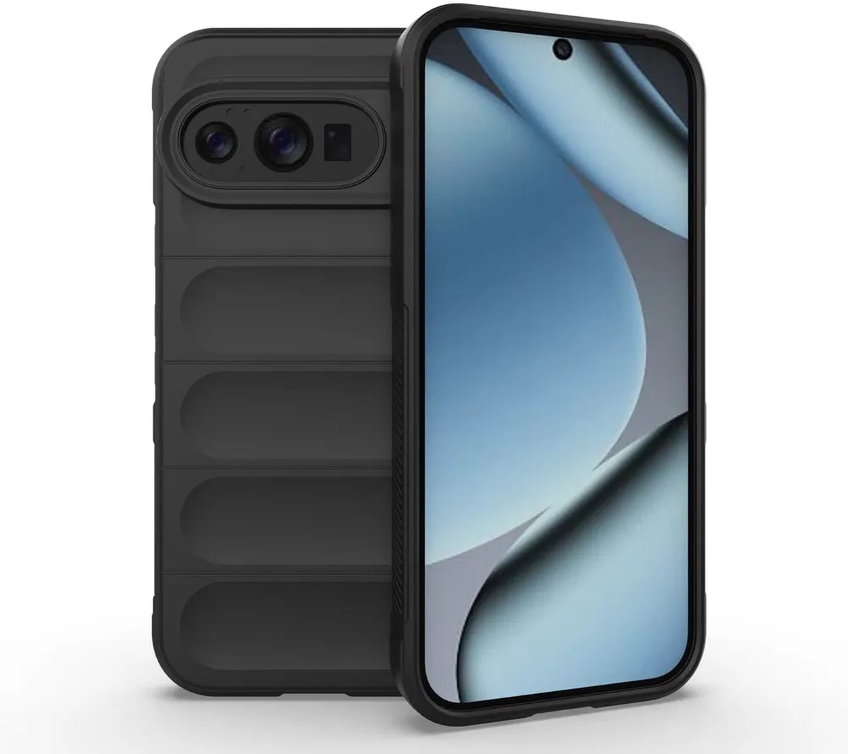 MobyDefend Hoesje - Geschikt voor Google Pixel 10 / Google Pixel 10 Pro - TPU Gripcase - Zwart