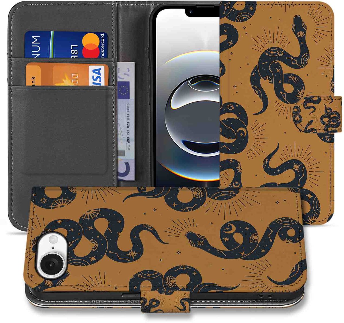 Telefoonhoesje met Pasjes voor iPhone 16e/17e Snakes