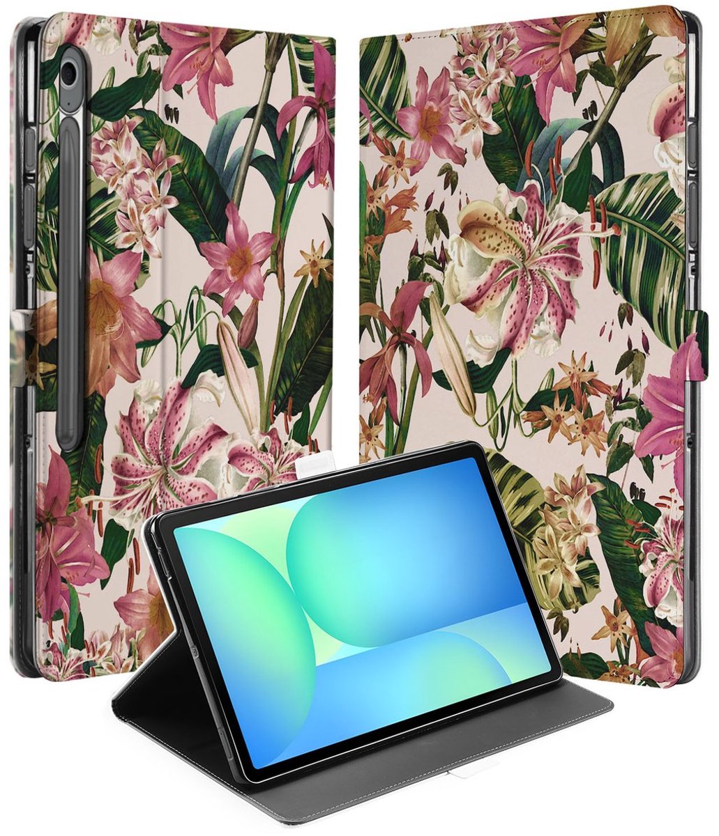 Flowers Tablet Hoesje met Standaard Samsung Galaxy Tab S10 FE Plus