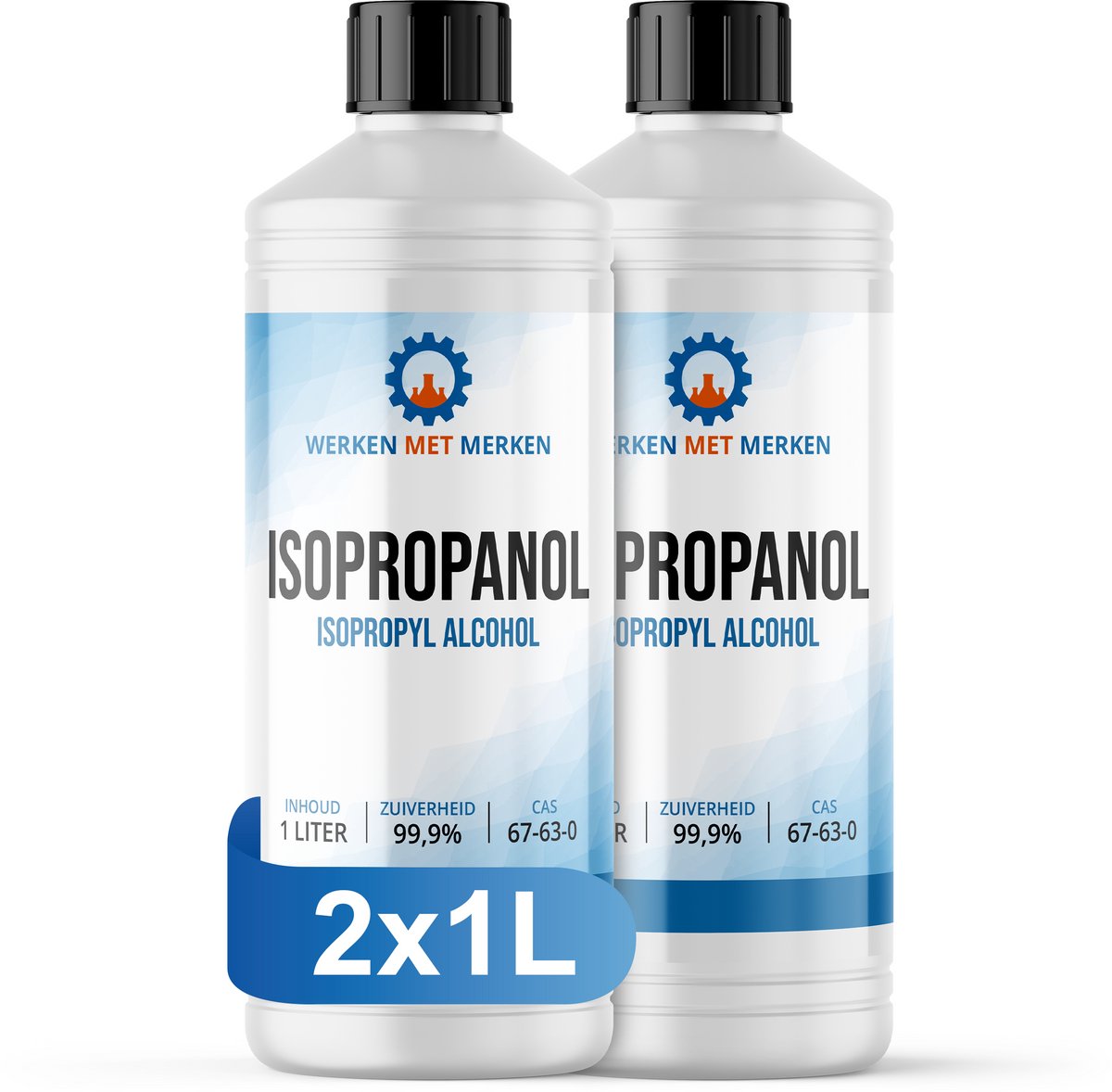 Isopropanol 99,9% Zuiver - 2 x 1 liter - IPA - Isopropyl alcohol