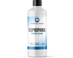 Isopropanol 99,9% Zuiver - Fles, 1 Liter - IPA - Isopropyl alcohol