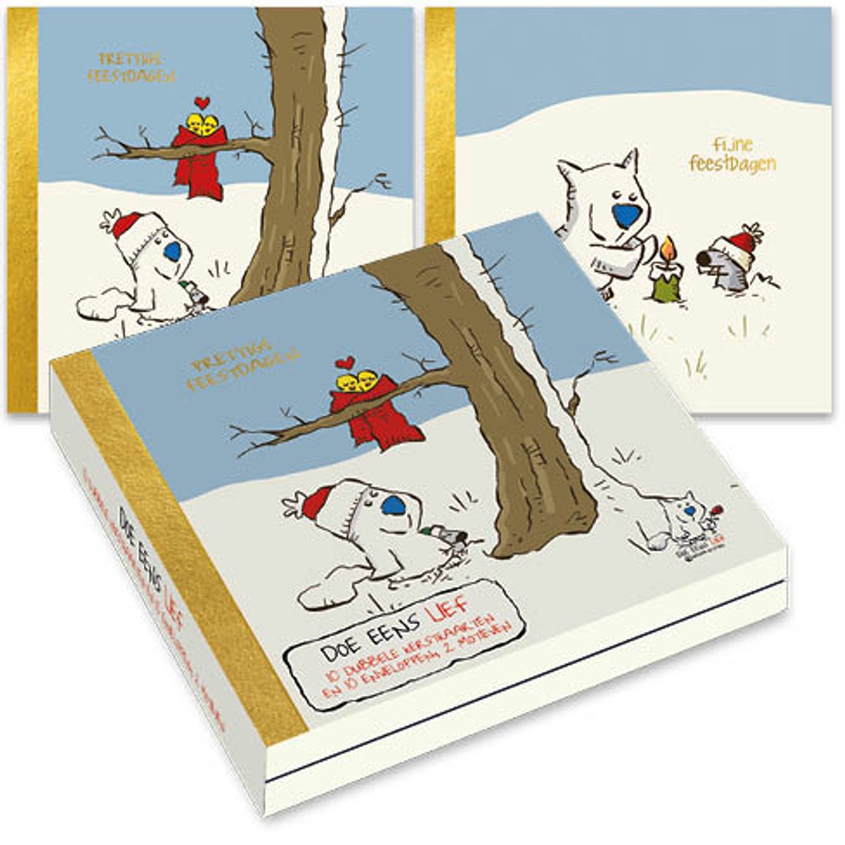 Doe eens lief kerstkaartenmapje - Sneeuwpop - Slee