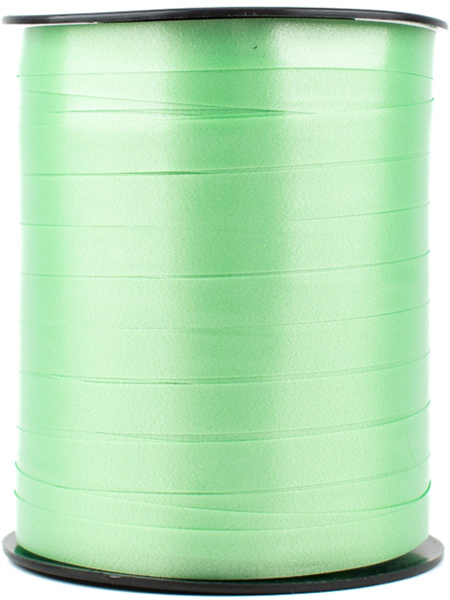 Krullint groen/felgroen - 10 mm breed - 250 meter lang - Cadeaulint op rol