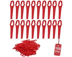 100 stuks Vervangende messenset - Geschikt voor bosch art23 - st 04 - st 05 strimmer - Grastrimmermessen - Grasmaaier Kunststof Messen - Vervangende messen van kunststof - Accessoires voor grastrimmers
