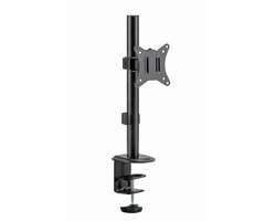 Gembird Bureau Monitorarm voor Enkele Monitor, 17–32 Inch, Tot 9 kg, 360° Rotatie voor Landschaps- en Portretmodus, 45° Kantelbaar, 90° Zwenkbaar, VESA-compatibel, Zwart